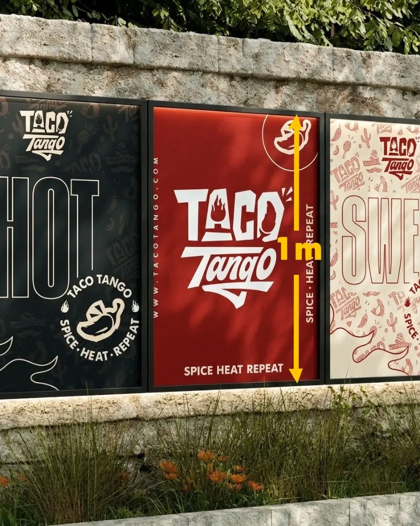 Pancarta o rotulados de  1 metros diseño